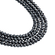 NBEADS About 228-282 Natural Black Gallstone Faceted Beads G-NB0005-01B-4
