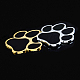 スーパーファインディング 2 セット 2 色自己粘着合金猫ステッカー  クマの足跡  ミックスカラー  64.5x60x2.5mm  1セット/色 STIC-FH0001-14-5