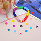 Плоские круглые бусины из глины ручной работы полимерные CLAY-CJ0001-21-5