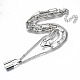 Zinc Alloy 3 Layered Necklaces NJEW-N047-004-RS-3