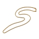 304ステンレススチール製ロープチェーンネックレス  カニカン付き  ゴールドカラー  23.62インチ（60cm）  3mm NJEW-F226-03G-11-2