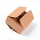 厚紙ジュエリーボックス  ギフト包装箱  正方形  淡い茶色  完成品：104x104x50mm  展開：200x150x4mm CON-WH0081-17B-3