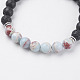 Natural Lava Rock Beads Bracelets BJEW-E326-13N-2