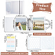 Craspire album fotografico per cartoline a fogli mobili in pvc quadrato con 50 tasche set di protezioni per maniche trasparenti DIY-CP0008-01-3