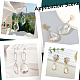 Creatcabin 10 pièces 5 styles pendentifs en verre en laiton KK-CN0002-70-5