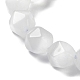 Нити белых бусин «кошачий глаз» G-Q169-E10-01-4