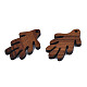 Colgantes de madera de nogal natural con tema de otoño WOOD-N011-002-3