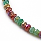 Faceted Rondelle Glass Beads Stretch Bracelets BJEW-JB05793-4