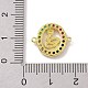 Real 18K Gold Plated Brass Micro Pave Cubic Zirconia Connector Charms KK-L209-051G-01-3