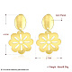 Sakura Brass Dangle Stud Earrings EJEW-BB37489-3