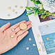 SUPERFINDINGS 16Pcs 2 Colors Brass Love Words Pendants Flat Round Charms with Jump Rings Lettering Saying Pendants Stamping Pendants Charms for Jewelry Making KK-FH0005-34-3