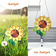 Creatcabin Sonnenblumen-Geschenk zum Aufhängen am Fenster AJEW-WH0258-479-4