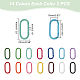Wadorn 28 Uds. 14 colores anillos de puerta de resorte de aleación de zinc pintados para hornear PALLOY-WR0001-11-2