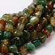 Dyed Natural Green Onyx Agate Chip Bead Strands G-M299-03B-1