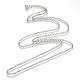 Iron Rolo Chains Necklace Making MAK-R015-45cm-P-2