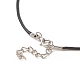 Halskette mit schmelzendem Herz aus Harz und gewachster Kordel für Frauen NJEW-TA00068-3