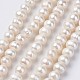 Fili di perle di perle d'acqua dolce coltivate naturali PEAR-D187-26-1