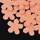 不織布コスチュームアクセサリー  プラスチックと樹脂のラインストーン  髪のパーツのアクセサリー  花  サンゴ  48x49x3.5mm FIND-T063-006A-04-1