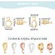 18 шт. 6 стильных латунных трубчатых держателя со стразами FIND-NB0003-06-2