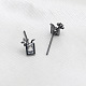 Brass Micro Pave Clear Cubic Zirconia Drink Head Pins BAPE-PW0002-23B-03-1