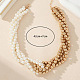 Женские круглые многорядные ожерелья из искусственного жемчуга и сплава CCB FS-WG8340C-01-5