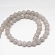 Chapelets de perles en jade jaune naturel G-G598-4mm-YXS-06-2