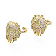 Men's Brass Micro Pave Clear Cubic Zirconia Cuff Rings RJEW-S045-030G-NR-2