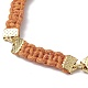 Bracelets de chaîne à maillons rectangulaires en polyester ciré tressé BJEW-JB10000-05-3