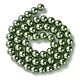 Fili di perle rotonde di perle di vetro tinto ecologico HY-A002-8mm-RB025-2