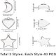 120 шт. 3 стиля подвески из нержавеющей стали 304 с кабошонами STAS-UN0020-85P-4