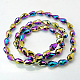 Electroplate Glass Beads Strands EGLA-D017-12x8mm-4-2