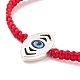 Resin Evil Eye & Alloy Braided Bead Bracelet BJEW-JB08494-04-5