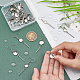 UNICRAFTALE 30pcs 314 Stainless Steel Earring Hooks with 36pcs Transparent Glass Cabochons DIY Flat Round Earring with Dome Making Kit Hypoallergenic Metal Dangle Earrings for Jewelry Making Craft DIY-UN0003-41-3