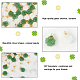 Dicosmetic 80 pieza 2 colores cuatro colgantes de hojas de vidrio st. Amuletos de trébol del Día de San Patricio con aros de latón dorado GLAA-DC0001-09-4