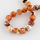 Dyed Natural Fire Crackle Agate Beads Strings G-R176-6mm-02-2