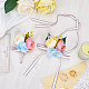 CRASPIRE 2Pcs 2 Style Silk Cloth & Plastic Imitation Flower Wrist Corsage & Corsage Boutonniere AJEW-CP0007-26B-3