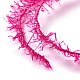 ポリエステルかぎ針編みの糸  きらめくスクラブ糸  食器洗い用  布巾  編み物を飾る工芸品  赤ミディアム紫  10~13x0.5mm  218.72ヤード（200m）/ロール OCOR-G009-01A-3