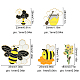 Sunnyclue 1 boîte 5pcs 5 styles épingle d'abeille en alliage d'émail épingles en émail fleur d'or abeille dessin animé bijoux badges épingles épingles pour enfants femmes sac à dos chemises sacs en denim vestes chapeaux décoration bricolage JEWB-SC0001-07-2