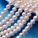 Fili di perle di perle d'acqua dolce coltivate naturali PEAR-E007-8-9mm-A-01-1