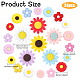 CHGCRAFT 24Styles Sunflower Silicone Beads Daisy Shape Silicone Beads Flower Silicone Focal Beads for DIY Necklaces Bracelet Keychain Making SIL-CA0003-11-2