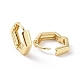 Brass Hexagon Hinged Hoop Earrings for Women EJEW-P206-11G-2