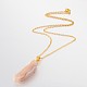 Golden Plated Brass Necklaces NJEW-JN01413-2