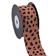 Gorgecraft Ruban en imitation coton de 10 m avec rubans filaires en toile de jute léopard noir pour emballer des cadeaux et des travaux manuels personnalisés OCOR-WH0047-43A-1