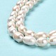 Fili di perle di perle d'acqua dolce coltivate naturali PEAR-E016-190-4