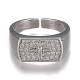 Brass Micro Pave Clear Cubic Zirconia Cuff Rings RJEW-H538-15-2