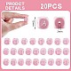 20Pcs Pink Cube Letter Silicone Beads 12x12x12mm Square Dice Alphabet Beads with 2mm Hole Spacer Loose Letter Beads for Bracelet Necklace Jewelry Making JX435V-2
