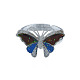100 pièces ensemble de bagues d'humeur en fer papillon bling RJEW-N042-03-5