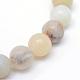 Brins de perles d'amazonite de fleurs naturelles rondes G-R345-8mm-17-3