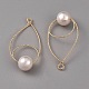 Colgantes de perlas de imitación de plástico abs KK-X0093-02G-2