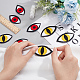 GOMAKERER 8 Pcs 2 Styles Eye Embroidered Patches DIY-FG0004-19-3